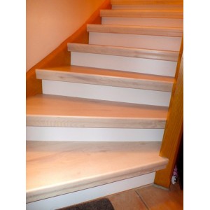 Habillage escalier 1/4 bois châtaigner 