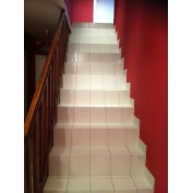 Rénover escalier béton décor ardoise (69230)