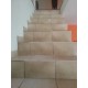 Habillage merisier escalier béton