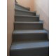 Escalier à rénover béton décor chêne argenté