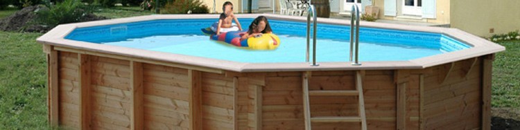 piscine bois ovale promo