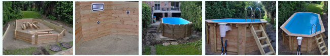 installation d une piscine bois